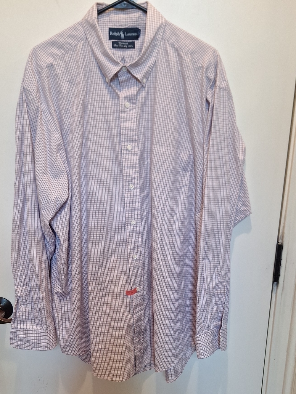 Ralph Lauren Men’s Light Pink & White Micro-Check Button-Down Shirt